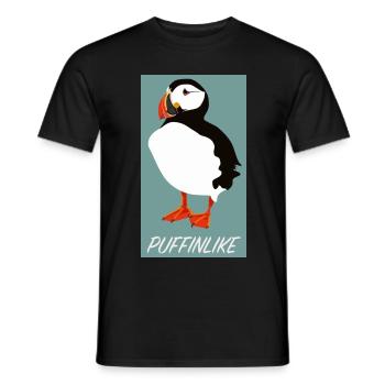 Puffin Puff Puffin - Men's T-Shirt - black - Front - AI Model Male 178 light (178cm)
