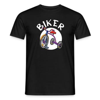 Vélo Vélo Chaîne de vélo Motard à trois roues - T-shirt homme - noir - Devant - AI Model Male 178 light (178cm)