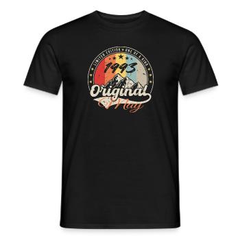May 1993 | Vintage 1993 Anniversary | May 1993 - Men's T-Shirt - black - Front - AI Model Male 178 light (178cm)