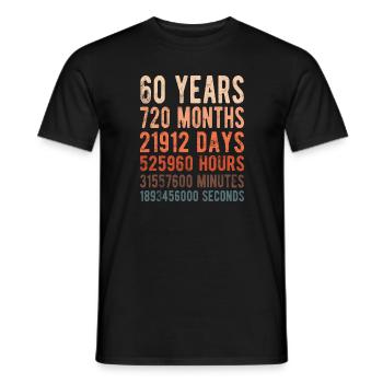 60e anniversaire - 60 ans - T-shirt homme - noir - Devant - AI Model Male 178 light (178cm)