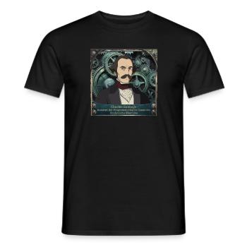 Erbe der Menschheit - Charles Babbage - Männer T-Shirt - Schwarz - Vorne - AI Model Male 178 light (178cm)