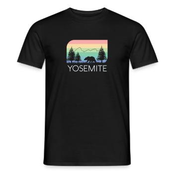 Yosemite California National Park Retro Vintage - Männer T-Shirt - Schwarz - Vorne - AI Model Male 178 light (178cm)