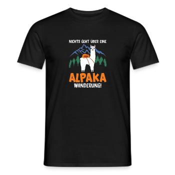 Alpaka wanderung Lama Geschenk - Männer T-Shirt - Schwarz - Vorne - AI Model Male 178 light (178cm)