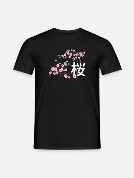 Sakura Japanese Cherry Blossoms - Men's T-Shirt - black