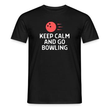 Bowling Sayings Bowling Bowler Skittles Gift - Men's T-Shirt - black - Front - AI Model Male 178 light (178cm)