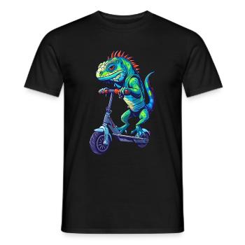 Leguan Roller - Männer T-Shirt - Schwarz - Vorne - AI Model Male 178 light (178cm)