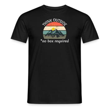Pensez à l'extérieur - Aucune boîte requise - T-shirt homme - noir - Devant - AI Model Male 178 light (178cm)