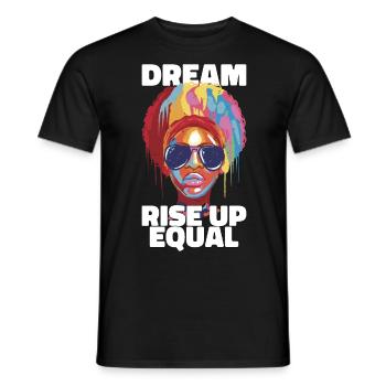 black history month Afro American Gift - Men's T-Shirt - black - Front - AI Model Male 178 light (178cm)