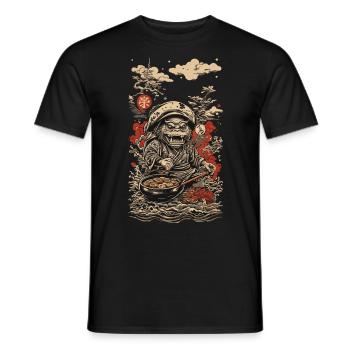 Yokai Ukiyo-E Stil Retro Japanische Kunst - Männer T-Shirt - Schwarz - Vorne - AI Model Male 178 light (178cm)