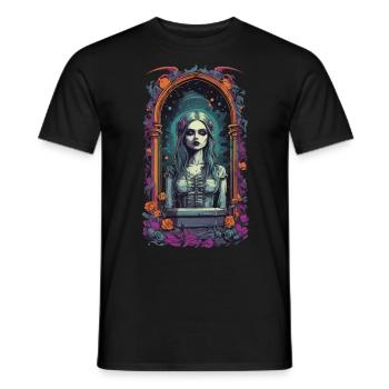 Gothic Bride Aesthetic Occult Retro Design - Men's T-Shirt - black - Front - AI Model Male 178 light (178cm)