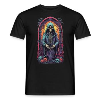 Gothique Grim Reaper sorcières mage oeuvre - T-shirt homme - noir - Devant - AI Model Male 178 light (178cm)