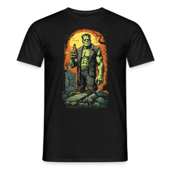 Ghul Monster Bierliebhaber Halloween Party - Männer T-Shirt - Schwarz - Vorne - AI Model Male 178 light (178cm)