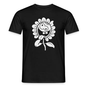 crazy flower negative 1c - Männer T-Shirt - Schwarz - Vorne - AI Model Male 178 light (178cm)