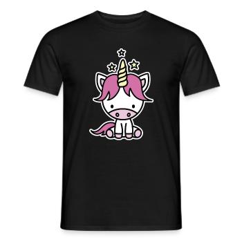 Cute unicorn for kids - Männer T-Shirt - Schwarz - Vorne - AI Model Male 178 light (178cm)