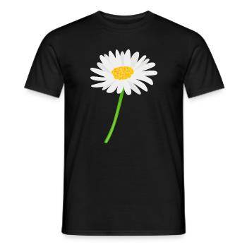 Blume Gänseblümchen mit Stiel - Männer T-Shirt - Schwarz - Vorne - AI Model Male 178 light (178cm)
