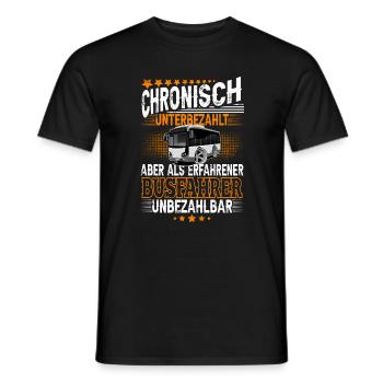 Busfahrer - Männer T-Shirt - Schwarz - Vorne - AI Model Male 178 light (178cm)