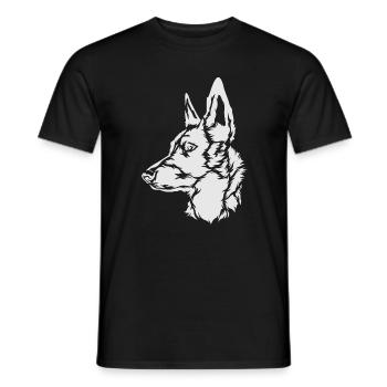 Malinois , Belgischer Schäferhund Holland Herder - Männer T-Shirt - Schwarz - Vorne - AI Model Male 178 light (178cm)