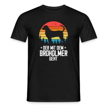 Broholmer Herrchen - Männer T-Shirt - Schwarz - Vorne - AI Model Male 178 light (178cm)