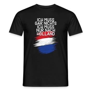 Holland - Männer T-Shirt - Schwarz - Vorne - AI Model Male 178 light (178cm)