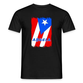 Puerto Rico grandmother flags design - Men's T-Shirt - black - Front - AI Model Male 178 light (178cm)