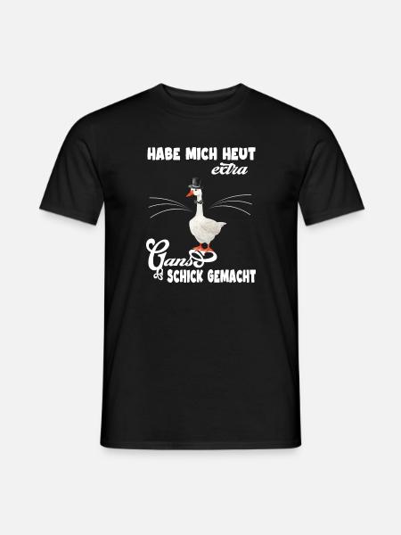 gänse gänsestall gans schick gänsefreund - Männer T-Shirt - Schwarz