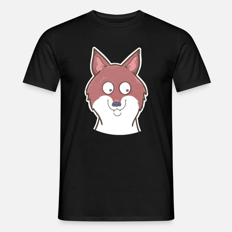 Fuchs - Männer T-Shirt - Schwarz