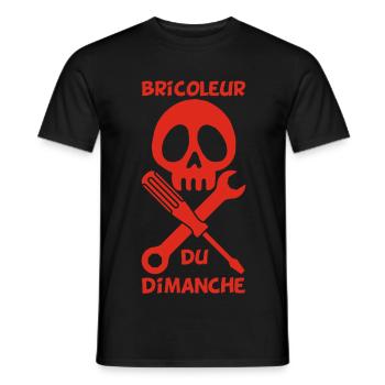 Bricoleur du dimanche (rouge) - T-shirt homme - noir - Devant - AI Model Male 178 light (178cm)