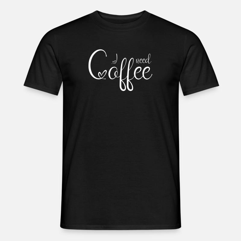 IneedCoffee2 - Männer T-Shirt - Schwarz