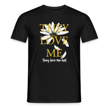 Ils m’aiment, pas Daisy - T-shirt homme - noir - Devant - AI Model Male 178 light (178cm)