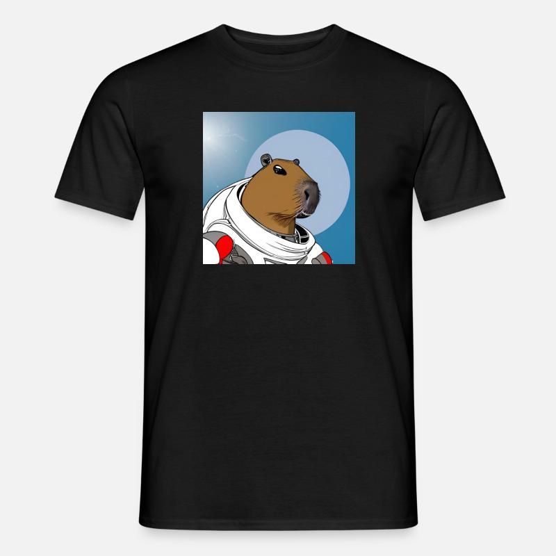 Capy-Astronaut - Männer T-Shirt - Schwarz