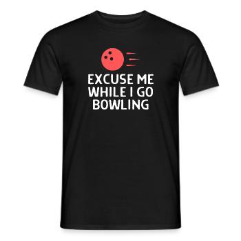 Bowling Sayings Bowling Bowler Skittles Gift - Men's T-Shirt - black - Front - AI Model Male 178 light (178cm)