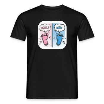 Füße Geschlecht Baby Junge oder Mädchen - Männer T-Shirt - Schwarz - Vorne - AI Model Male 178 light (178cm)