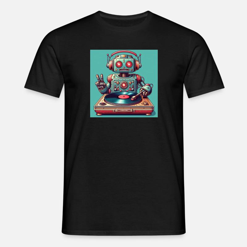 Robotic Vinyl Turntable - Men's T-Shirt - black