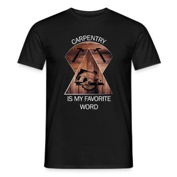 Charpentier, charpentier, charpentier, charpentier, artisan, bois - T-shirt homme - noir - Devant - AI Model Male 178 light (178cm)