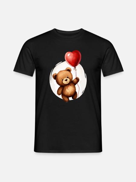 Bear with balloon - Men's T-Shirt - black