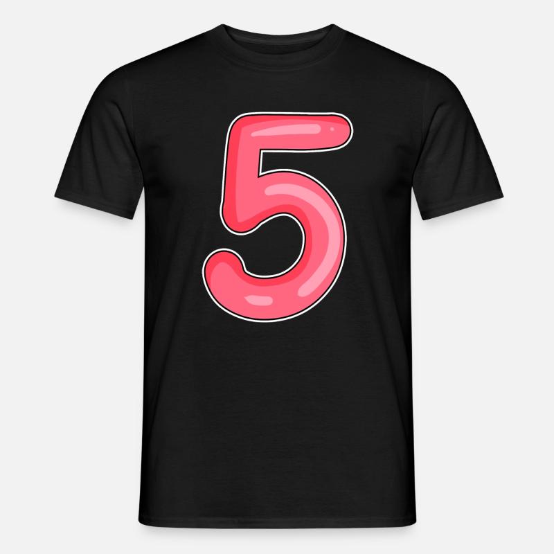5 - Männer T-Shirt - Schwarz