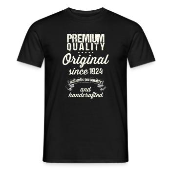 Année 1924 - T-shirt homme - noir - Devant - AI Model Male 178 light (178cm)