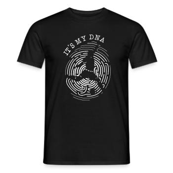 Soccer Cool Sayings Fingerprint DNA Winner - Men's T-Shirt - black - Front - AI Model Male 178 light (178cm)