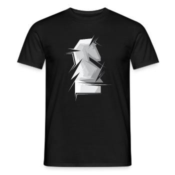 Chess Horse Abstract Chess Figure Club Tournament - Men's T-Shirt - black - Front - AI Model Male 178 light (178cm)
