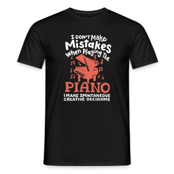 Klavierspieler Pianist - Männer T-Shirt - Schwarz - Vorne - AI Model Male 178 light (178cm)