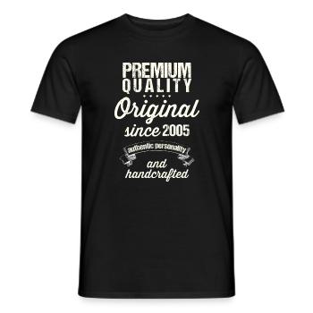 Né en 2005 - T-shirt homme - noir - Devant - AI Model Male 178 light (178cm)