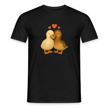 Ente gut, Liebe gut – Kuschelenten - Männer T-Shirt - Schwarz - Vorne - AI Model Male 178 light (178cm)