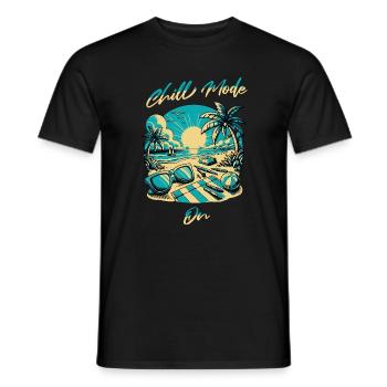 Strandsonne Chill Mode Design - Männer T-Shirt - Schwarz - Vorne - AI Model Male 178 light (178cm)
