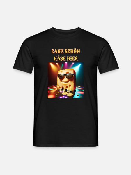 Ganz schön Käse hier - Männer T-Shirt - Schwarz