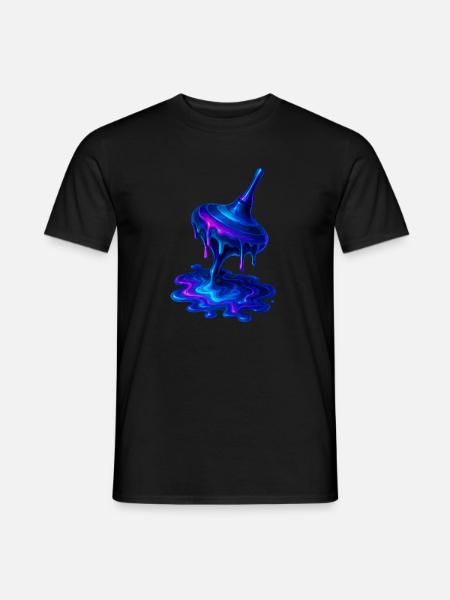 Melting Top Blue Purple - Men's T-Shirt - black