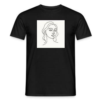 Die gezeichnete Lady - Männer T-Shirt - Schwarz - Vorne - AI Model Male 178 light (178cm)