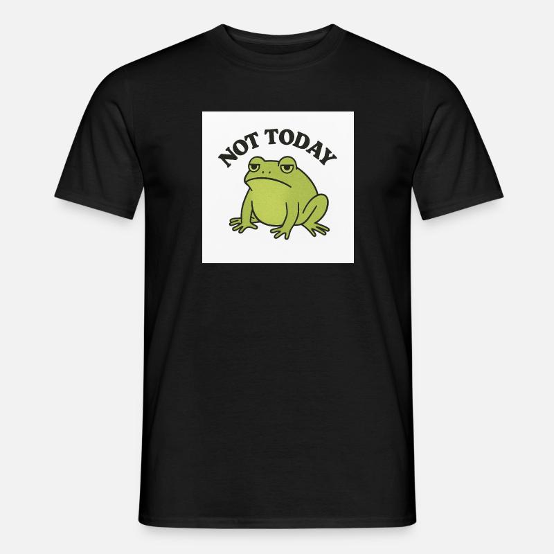 Lustiger Frosch mit Statement Text - Männer T-Shirt - Schwarz