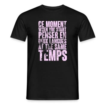 COOLER SPRUCH FÜR MEHRSPRACHLER, INTERNATIONAL - Männer T-Shirt - Schwarz - Vorne - AI Model Male 178 light (178cm)