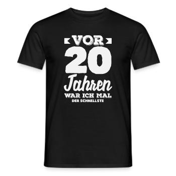 Funny 20th Birthday Gift - Men's T-Shirt - black - Front - AI Model Male 178 light (178cm)