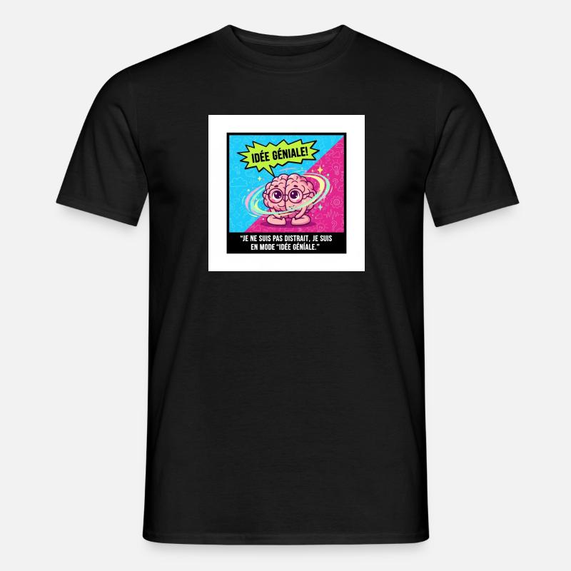 Geniale Idee Brain Pop - Männer T-Shirt - Schwarz
